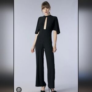 Gianni Bini, Black Deep Plunge Jumpsuit,Size L